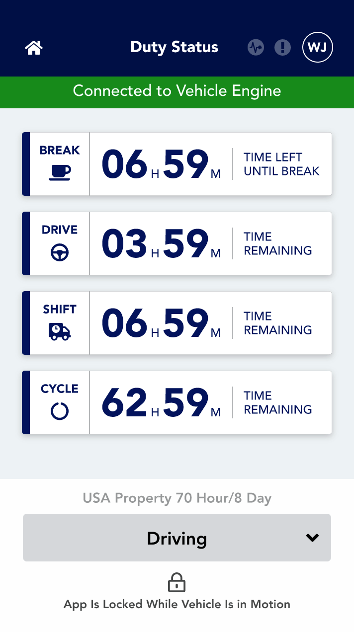 Penske Driver™ App – HOS Module for iOS