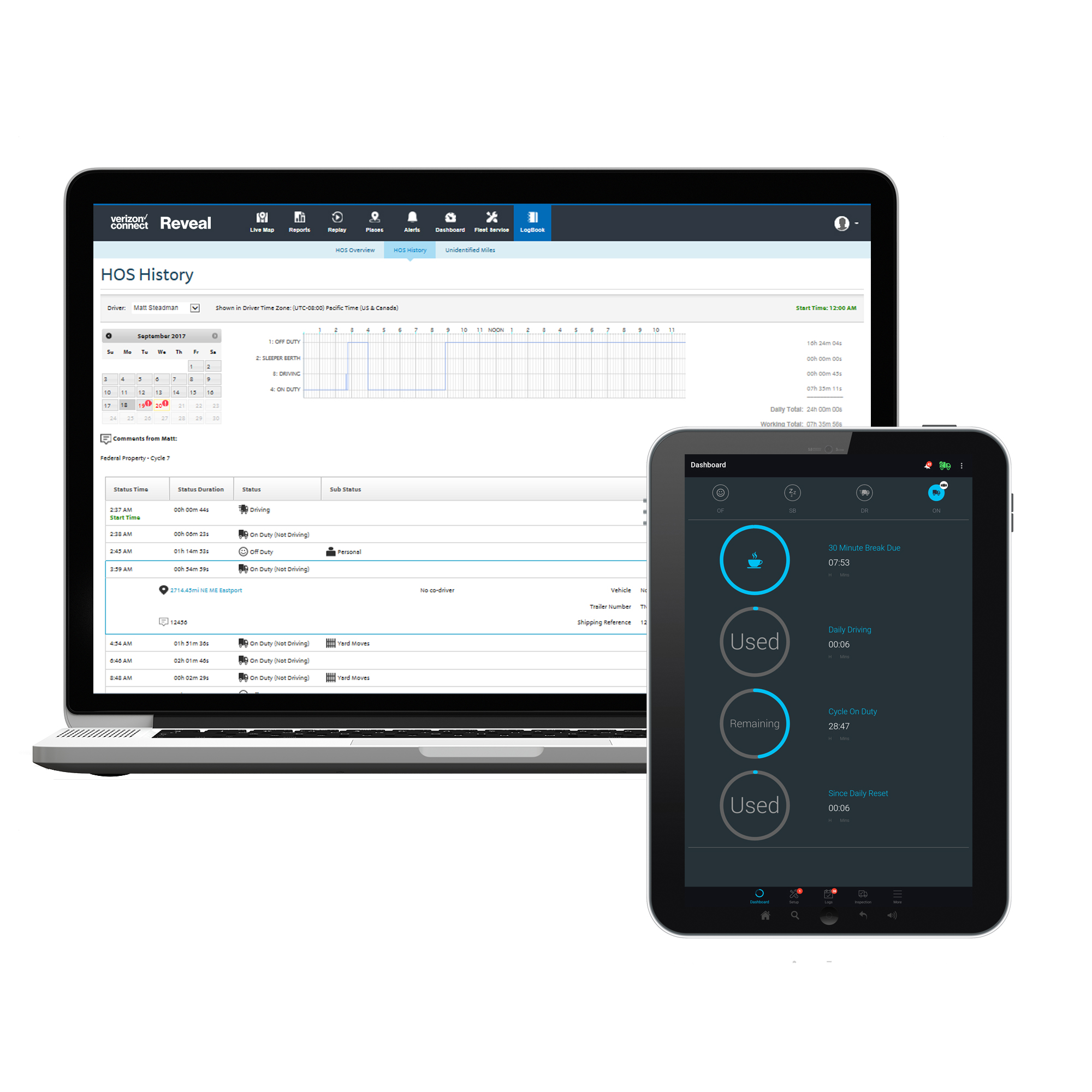 Verizon Connect Reveal ELD Logbook Android - Formerly Fleetmatics Logbook